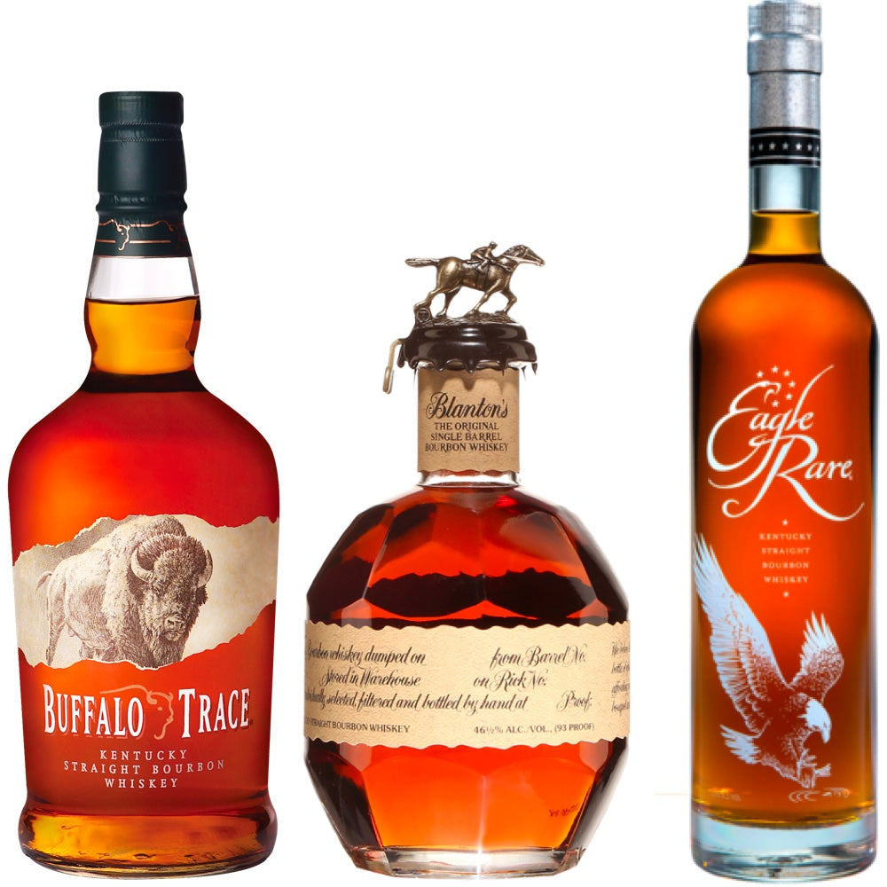 Buffalo Trace, Blanton's Single Barrel and Eagle Rare Bourbon Whiskey Bundle