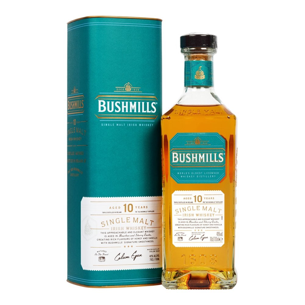 Bushmills 10 Year Old Single Malt Irish Whiskey - Whiskey Mix