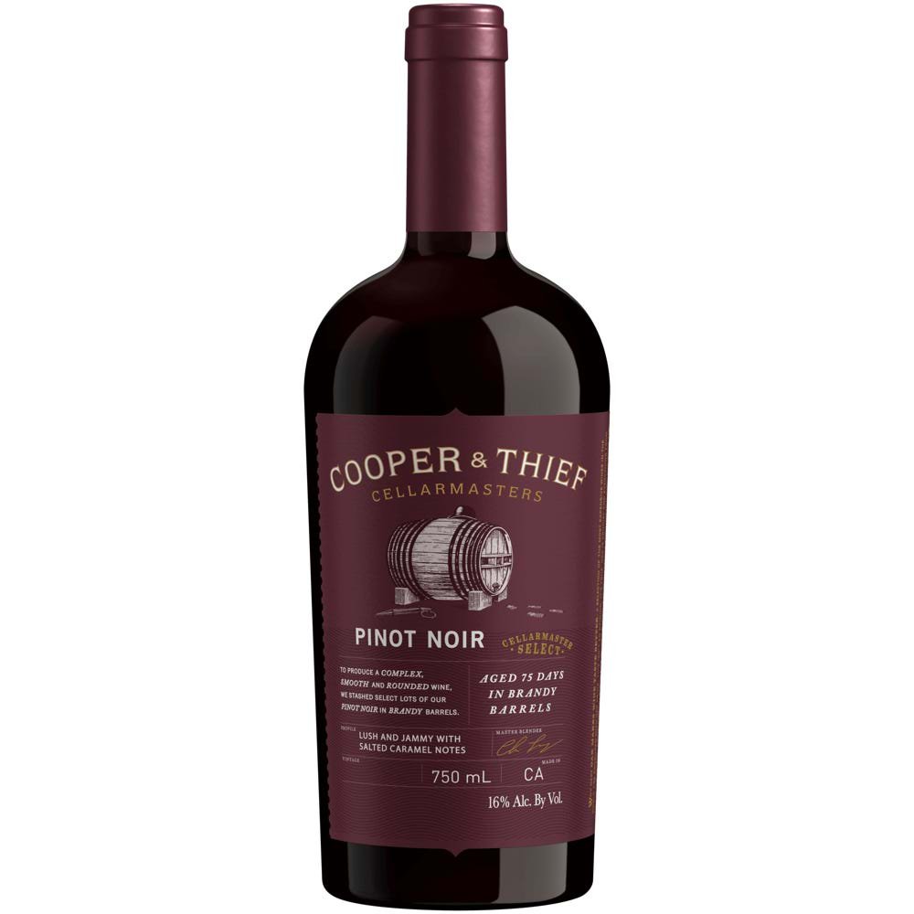 Cooper & Thief Brandy Barrel Aged Pinot Noir California - Whiskey Mix