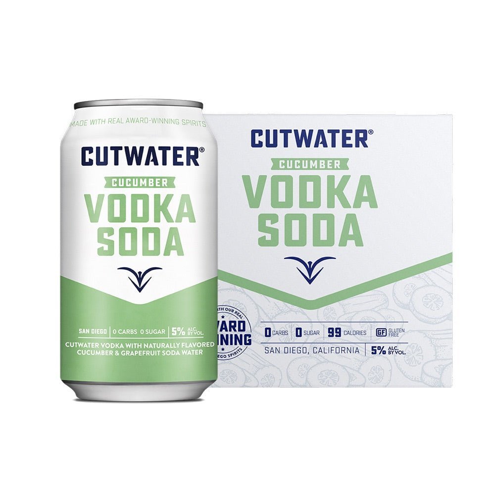 Cutwater Cucumber Vodka Soda Cocktail 4pk - Whiskey Mix