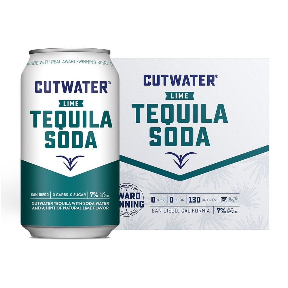 Cutwater Lime Tequila Soda Cocktail 4pk - Whiskey Mix