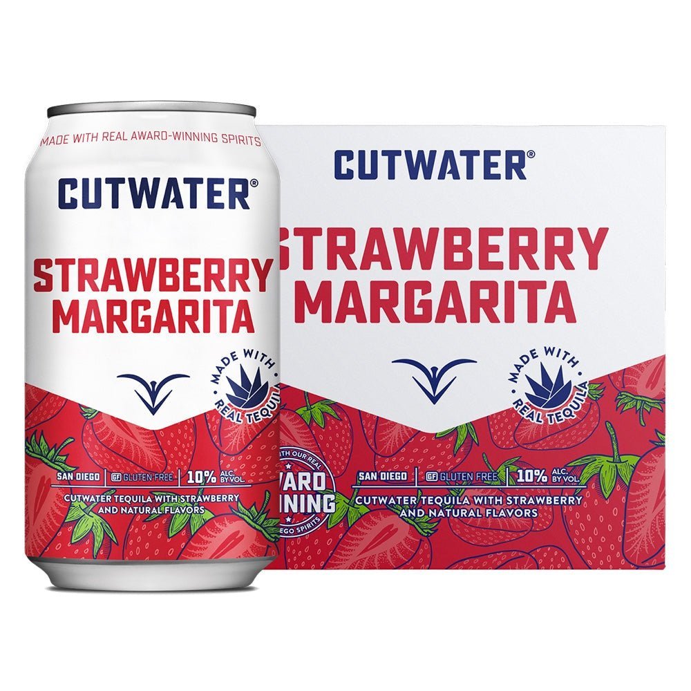 Cutwater Strawberry Margarita Cocktail 4pk - Whiskey Mix