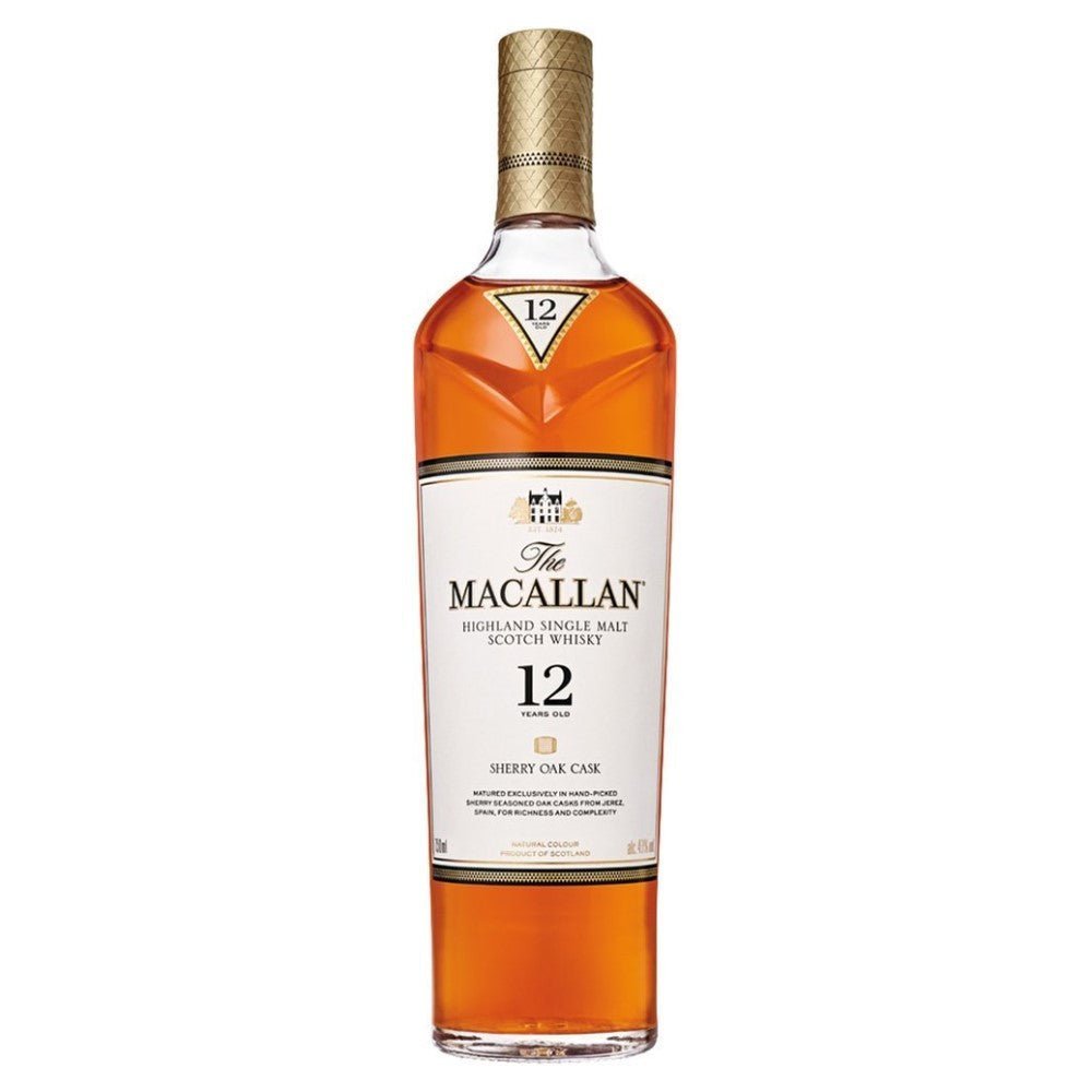 The Macallan Sherry Oak 12 Year Old Single Malt Scotch - Whiskey Mix
