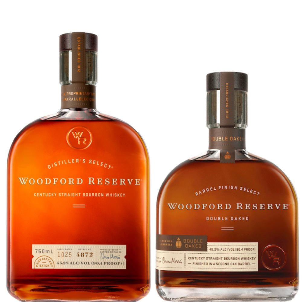 Woodford Reserve Bourbon and Double Oaked Bourbon Whiskey Bundle